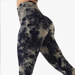 Tie dye Seamless scrunch leggings –